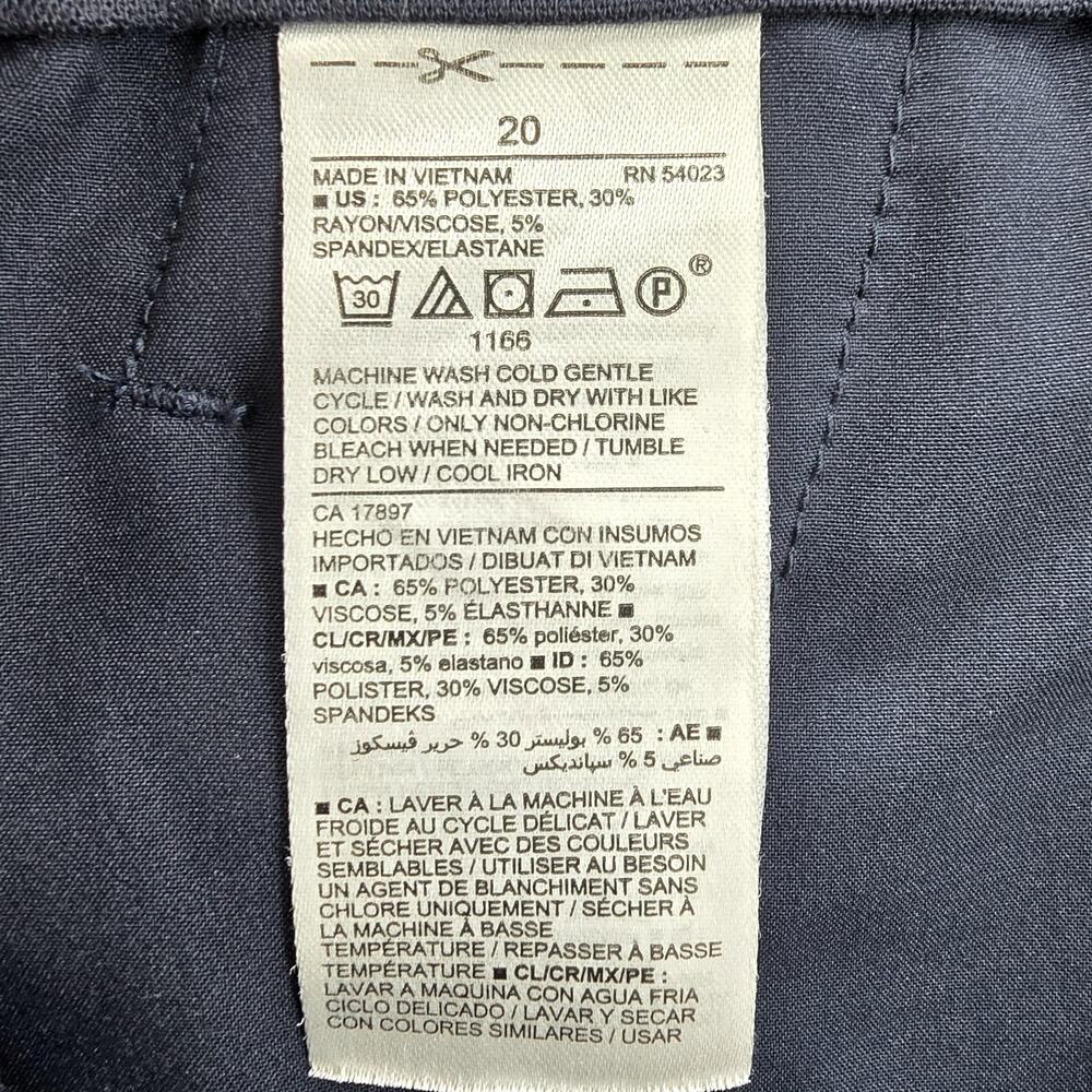 Old Navy Blue Wide Leg Bootcut Pants Bottoms Classic Executive Trousers Plus 20 - Picture 6 of 6